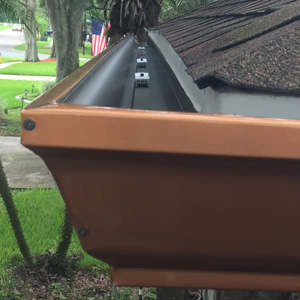 Newly installed gutters in Greater Carrollwood Florida
